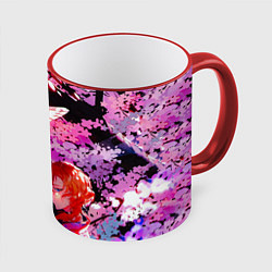 Кружка 3D Чуя и дазай проза бродячих псов, цвет: 3D-красный кант