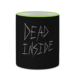 Кружка 3D Надпись Dead Inside, цвет: 3D-светло-зеленый кант — фото 2