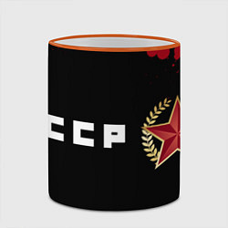 Кружка 3D СССР - ЗВЕЗДА - Краска, цвет: 3D-оранжевый кант — фото 2