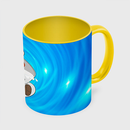 Кружка цветная Две чашечки Cupheadг / 3D-Белый + желтый – фото 1