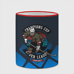Кружка 3D Хоккей супер лига, цвет: 3D-красный кант — фото 2