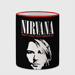 Кружка 3D NIRVANA Kurt Cobain, цвет: 3D-красный кант — фото 2