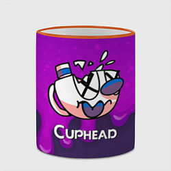 Кружка 3D Cuphead Разбитая чашечка, цвет: 3D-оранжевый кант — фото 2