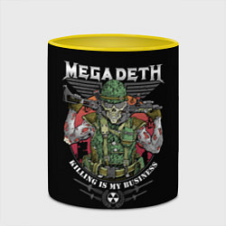 Кружка 3D MEGADETH killing is my business, цвет: 3D-белый + желтый — фото 2