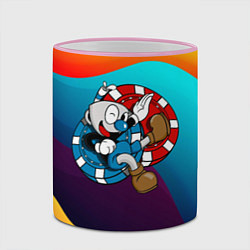 Кружка 3D Cuphead Чашечки, цвет: 3D-розовый кант — фото 2