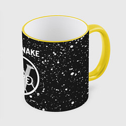 Кружка 3D Whitesnake КОТ Краска, цвет: 3D-желтый кант