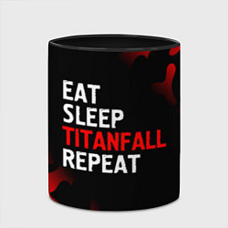 Кружка 3D Eat Sleep Titanfall Repeat Милитари, цвет: 3D-белый + черный — фото 2