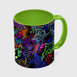 Кружка цветная Абстрактный узор Vanguard Fashion Неон