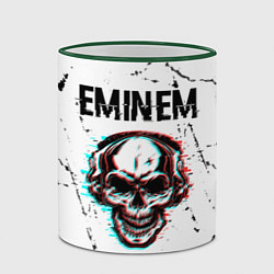 Кружка 3D Eminem ЧЕРЕП Потертости, цвет: 3D-зеленый кант — фото 2