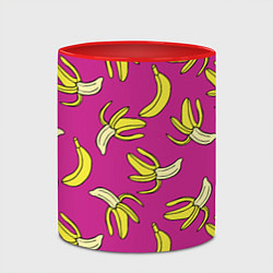 Кружка 3D Banana pattern Summer Color, цвет: 3D-белый + красный — фото 2