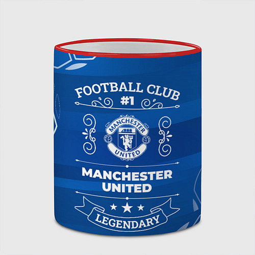 Кружка цветная Manchester United Legends / 3D-Красный кант – фото 2