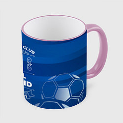 Кружка 3D Real Madrid FC 1, цвет: 3D-розовый кант