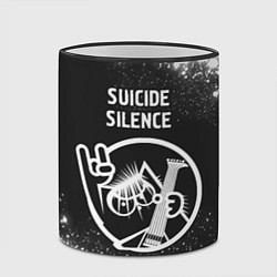 Кружка 3D Suicide Silence - КОТ - Брызги, цвет: 3D-черный кант — фото 2
