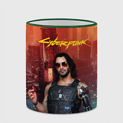Кружка 3D Cyberpunk2077 Vi, цвет: 3D-зеленый кант — фото 2