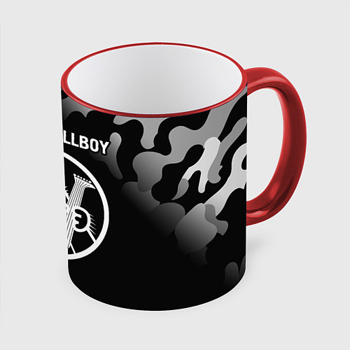 Кружка цветная Eskimo Callboy - КОТ - Камуфляж / 3D-Красный кант – фото 1