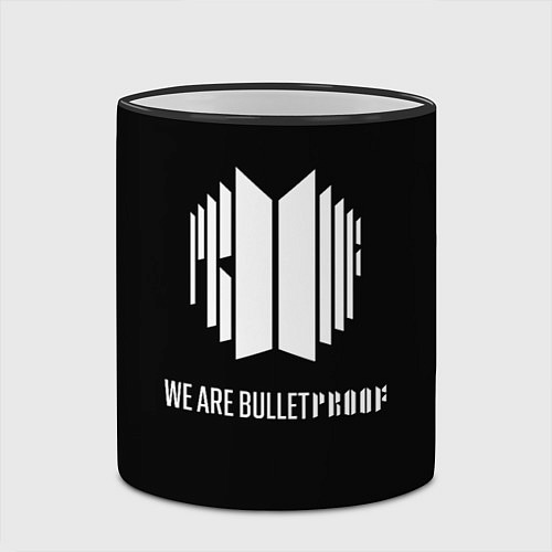 Кружка цветная BTS WE ARE BULLETPROOF БТС - мы пуленепробиваемые / 3D-Черный кант – фото 2