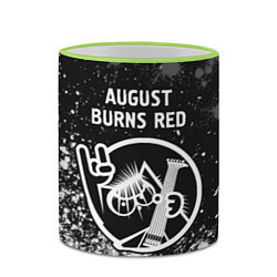 Кружка 3D August Burns Red - КОТ - Краска, цвет: 3D-светло-зеленый кант — фото 2