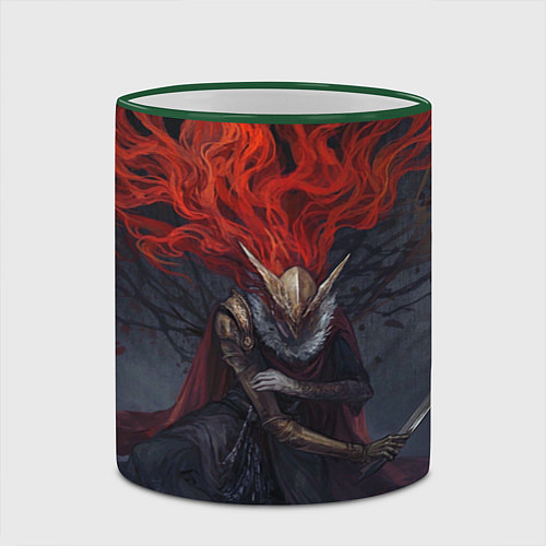 Кружка цветная ELDEN RING МАЛЕНИЯ MALENIA / 3D-Зеленый кант – фото 2