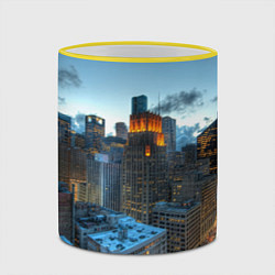 Кружка 3D Городские будни, цвет: 3D-желтый кант — фото 2
