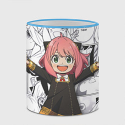 Кружка 3D Семья Шпиона Spy x Family, цвет: 3D-небесно-голубой кант — фото 2