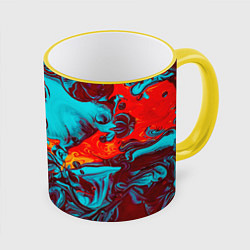 Кружка 3D Каляка-маляка, цвет: 3D-желтый кант