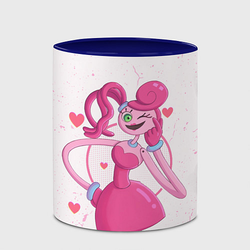 Кружка цветная POPPY PLAYTIME - Mommy long legs - Мамочка длинные / 3D-Белый + синий – фото 2