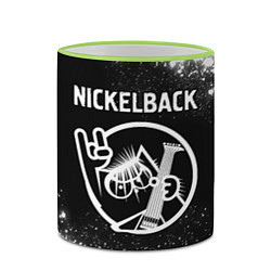 Кружка 3D Nickelback КОТ Брызги, цвет: 3D-светло-зеленый кант — фото 2