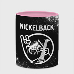 Кружка 3D Nickelback КОТ Брызги, цвет: 3D-белый + розовый — фото 2