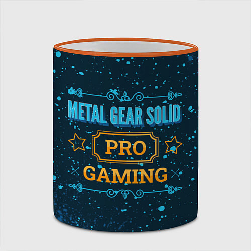 Кружка цветная Metal Gear Solid Gaming PRO / 3D-Оранжевый кант – фото 2