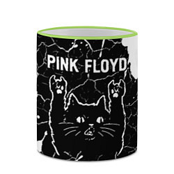 Кружка 3D Pink Floyd Rock Cat, цвет: 3D-светло-зеленый кант — фото 2