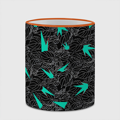Кружка цветная Колючий Cactus / 3D-Оранжевый кант – фото 2