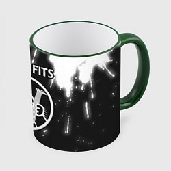 Кружка 3D The Misfits КОТ Краска, цвет: 3D-зеленый кант