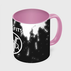 Кружка 3D The Misfits КОТ Краска, цвет: 3D-белый + розовый