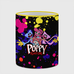Кружка 3D Poppy Playtime Huggy, Kissy, Poppy, Mommy Long Leg, цвет: 3D-желтый кант — фото 2