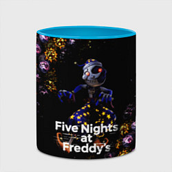 Кружка 3D Five Nights at Freddys Луна паттерн, цвет: 3D-белый + небесно-голубой — фото 2