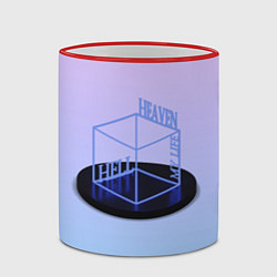Кружка 3D Куб жизни, цвет: 3D-красный кант — фото 2