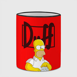 Кружка 3D Homer Duff, цвет: 3D-черный кант — фото 2