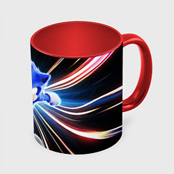 Кружка 3D Speed Sonic, цвет: 3D-белый + красный