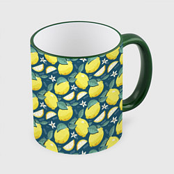 Кружка цветная Cute lemon pattern
