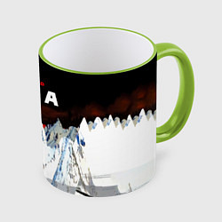 Кружка 3D Kid A - Radiohead, цвет: 3D-светло-зеленый кант
