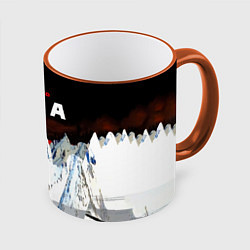 Кружка 3D Kid A - Radiohead, цвет: 3D-оранжевый кант