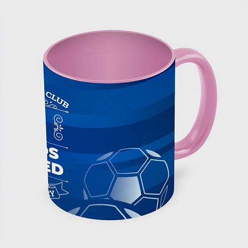 Кружка цветная Leeds United Football Club Number 1 / 3D-Белый + розовый – фото 1