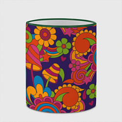 Кружка 3D Психоделический сюжет, цвет: 3D-зеленый кант — фото 2