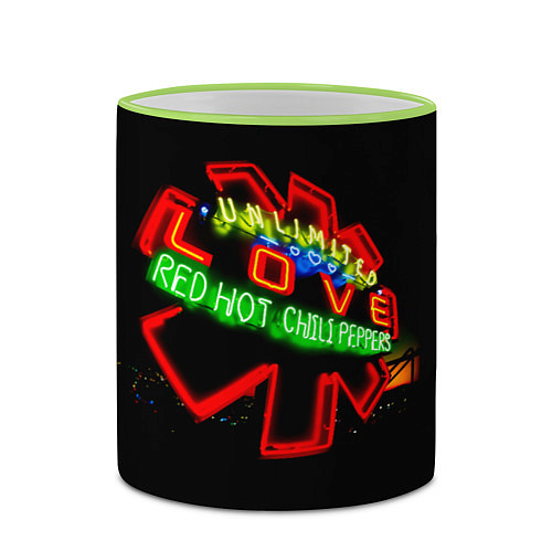Кружка цветная Unlimited Love - Red Hot Chili Peppers / 3D-Светло-зеленый кант – фото 2