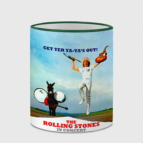 Кружка цветная Get Yer Ya-Yas Out! - The Rolling Stones / 3D-Зеленый кант – фото 2