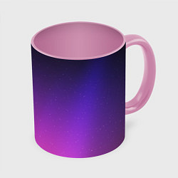 Кружка 3D Розовофиолетовый градиент, цвет: 3D-белый + розовый