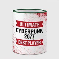 Кружка 3D Cyberpunk 2077: таблички Best Player и Ultimate, цвет: 3D-зеленый кант — фото 2