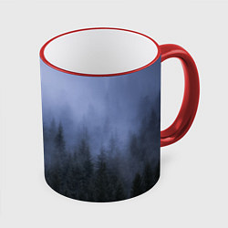 Кружка цветная Лес в ночи