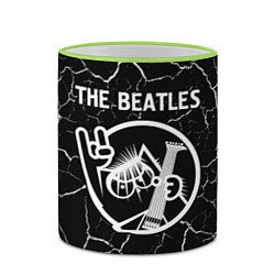 Кружка 3D The Beatles - КОТ - Трещины, цвет: 3D-светло-зеленый кант — фото 2