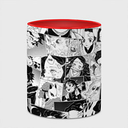 Кружка 3D Клинок рассекающий демонов паттерн, цвет: 3D-белый + красный — фото 2